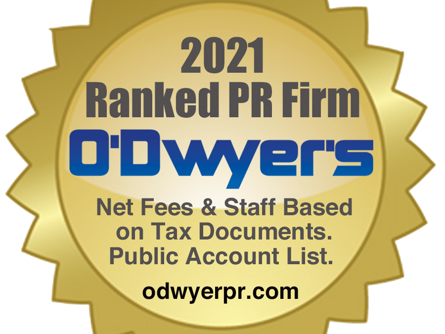 Touchdown ranked a top 20 technology PR agency by O’Dwyer’s